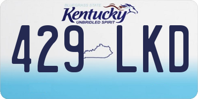 KY license plate 429LKD