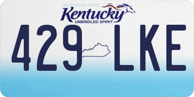 KY license plate 429LKE