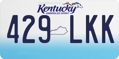 KY license plate 429LKK
