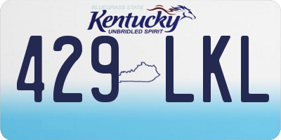KY license plate 429LKL