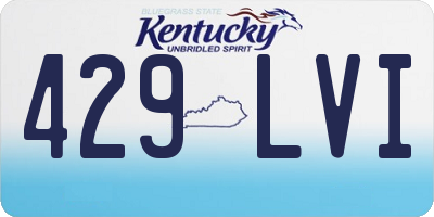 KY license plate 429LVI
