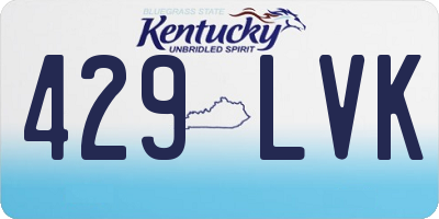 KY license plate 429LVK