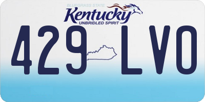 KY license plate 429LVO