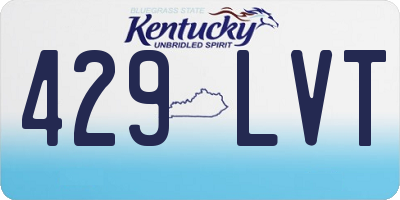 KY license plate 429LVT