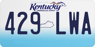 KY license plate 429LWA