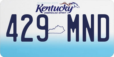 KY license plate 429MND