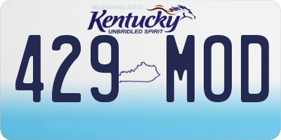 KY license plate 429MOD