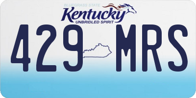 KY license plate 429MRS