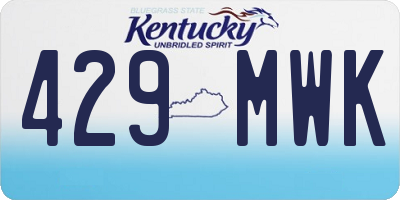KY license plate 429MWK