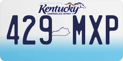 KY license plate 429MXP