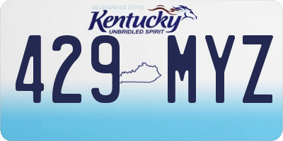 KY license plate 429MYZ