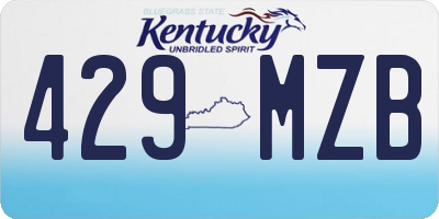 KY license plate 429MZB