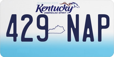 KY license plate 429NAP
