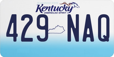 KY license plate 429NAQ