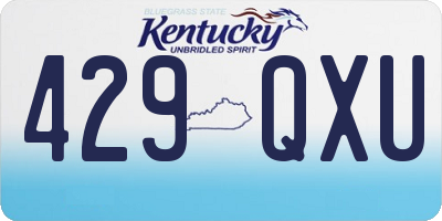 KY license plate 429QXU