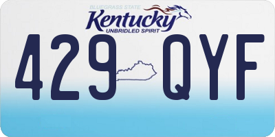 KY license plate 429QYF