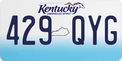KY license plate 429QYG