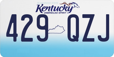 KY license plate 429QZJ