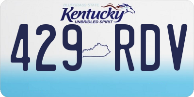 KY license plate 429RDV