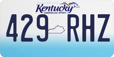 KY license plate 429RHZ