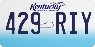 KY license plate 429RIY