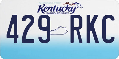 KY license plate 429RKC