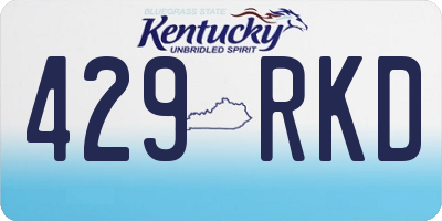 KY license plate 429RKD