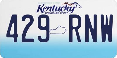 KY license plate 429RNW