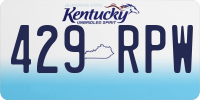 KY license plate 429RPW