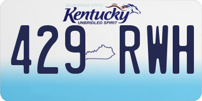 KY license plate 429RWH