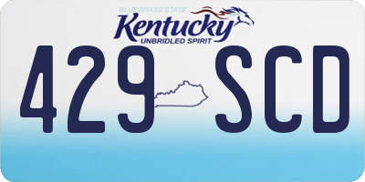 KY license plate 429SCD