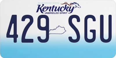 KY license plate 429SGU