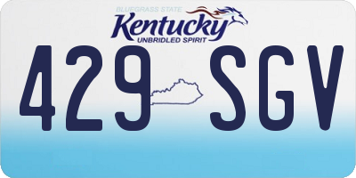 KY license plate 429SGV