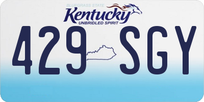 KY license plate 429SGY