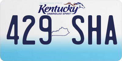 KY license plate 429SHA
