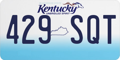 KY license plate 429SQT