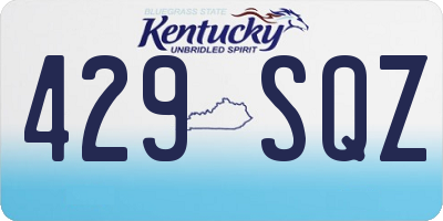 KY license plate 429SQZ