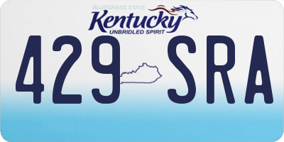 KY license plate 429SRA