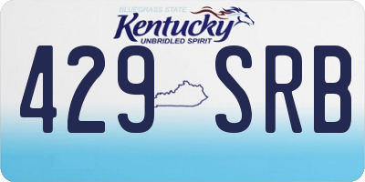 KY license plate 429SRB