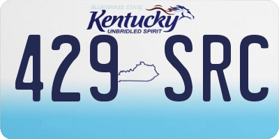 KY license plate 429SRC