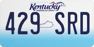 KY license plate 429SRD