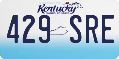 KY license plate 429SRE