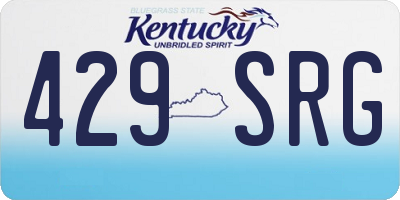 KY license plate 429SRG