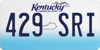 KY license plate 429SRI