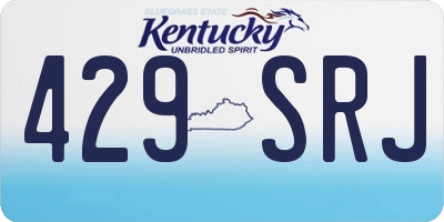 KY license plate 429SRJ