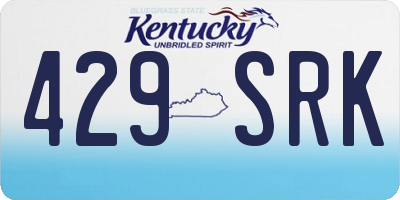 KY license plate 429SRK