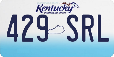 KY license plate 429SRL