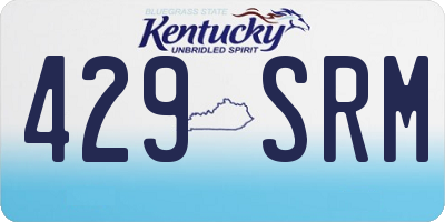 KY license plate 429SRM