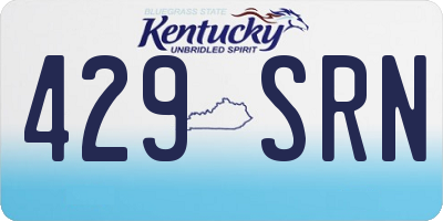 KY license plate 429SRN