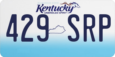KY license plate 429SRP